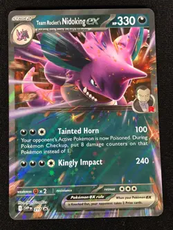 Pokemon Team Rocket's Nidoking EX 217 Ultra Rare Holo (NM) - Image 1