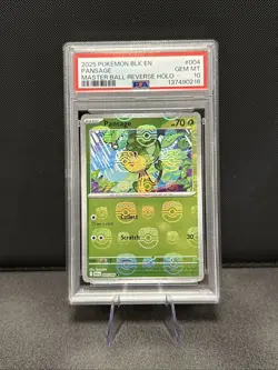 PSA 10 Pansage Master Ball #004 2025 Pokemon Blk En-Black Bolt GEM MT - Image 2