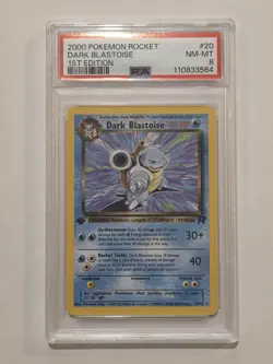 2000 POKEMON ROCKET #20 DARK BLASTOISE 1ST EDITION PSA: NM-MT 8 - Image 2