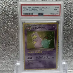 Pokemon PSA 9 Dark Slowbro Japanese Rocket Holo Rare - Image 1