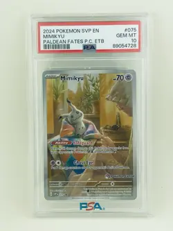 Pokemon Mimikyu 075 Scarlet & Violet Promo Holo Pokemon Center PSA 10 - Image 1