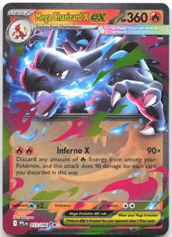 Mega Charizard X ex 013/094 Double Rare Phantasmal Flames Pokemon Near Mint - Image 1
