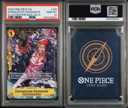 2026 ONE PIECE PROMOS ILLUSTRATION BOX VOL.6 #108 DONQUIXOTE ROSINANTE PSA 10 - Image 3