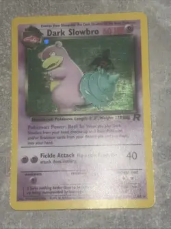 Pokemon Dark Slowbro TCG Team Rocket Holo Card 12/82 Unlimited Rare Stage 1 - Image 1
