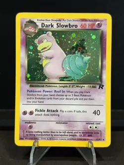 Pokemon TCG Dark Slowbro Team Rocket 12 Holo Unlimited Holo Rare SWIRL - Image 2