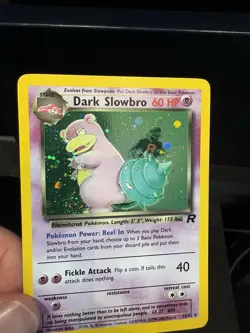 Pokemon TCG Dark Slowbro Team Rocket 12 Holo Unlimited Holo Rare SWIRL - Image 3