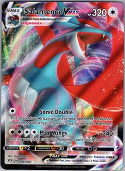 Salamence VMAX 144/189 SWSH03: Darkness Ablaze - Pokemon Card - NM - Image 1