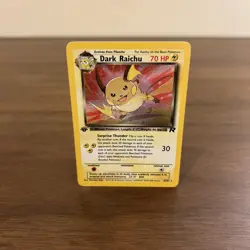 Pokemon Dark Raichu First Edition Holo TCG Card 83/82 LP - Image 2