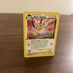 Pokemon Dark Raichu First Edition Holo TCG Card 83/82 LP - Image 3