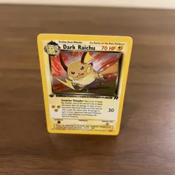 Pokemon Dark Raichu First Edition Holo TCG Card 83/82 LP - Image 5