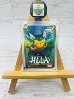 Pikachu as Hela #96 Holo Marvel Heroes & Villains (Non-Pokemon Fan Art) Card - Image 1