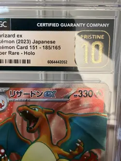 2023 Pokemon Charizard ex 185/165 Super Rare - Japanese Card 151 CGC 10 PRISTINE - Image 4