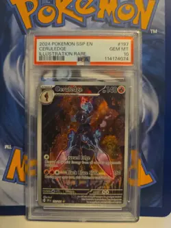 Pokemon TCG Ceruledge Illustration Rare Holo Card Sv08: Surging Sparks 197/191 - Image 1