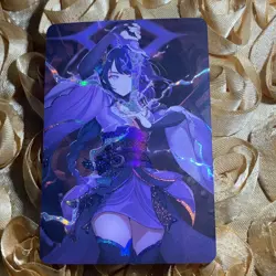 Raiden Shogun GENSHIN IMPACT Goddess Anime ACG Waifu Holo Girl Card Model - Image 1