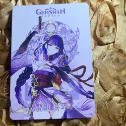 Raiden Shogun GENSHIN IMPACT Goddess Anime ACG Waifu Holo Girl Card Model - Image 4
