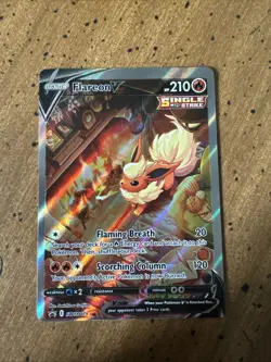 Flareon v SWSH179 Sword & Shield Promo Holo Card Near Mint Condition - Image 1