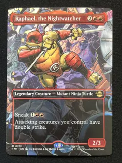 MTG Raphael the Nightwatcher Borderless Normal NM TMNT Magic 213 - Image 1