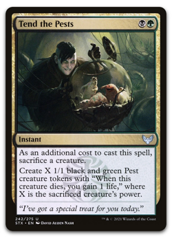 FOIL Tend the Pests #242 Strixhaven STX Magic MTG - Image 1