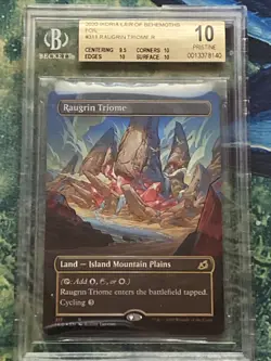 Raugrin Triome Foil Showcase BGS 10 Ikoria: Lair of Behemoths MTG Pop 1! - Image 1