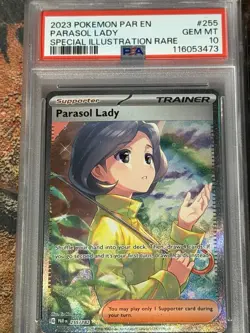 Psa 10 Parasol Lady 255/182 Special Illustration Rare Pokemon S&V:Paradox Rift - Image 1
