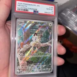 Pokemon Meowth Me02 Phantasmal Flames Illustration Rare Holo 106/094 PSA 10 🔥 - Image 1