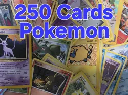 Pokemon 250 Pokemon TCG Trading Cards C/UC/R/RHolo/Reverse and vintage lot - Image 1
