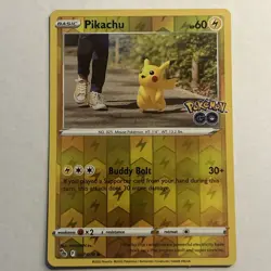 Pokemon TCG Pikachu Pokemon Go 027/078 Reverse Holo Common - Image 1