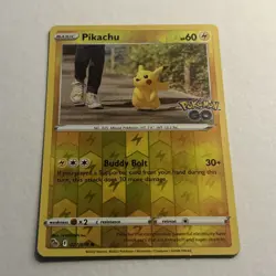 Pokemon TCG Pikachu Pokemon Go 027/078 Reverse Holo Common - Image 2