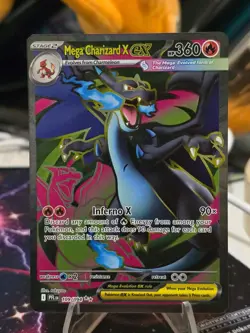 Mega Charizard X ex 109/094 Ultra Rare Pokemon Phantasmal Flames NM+ - Image 1