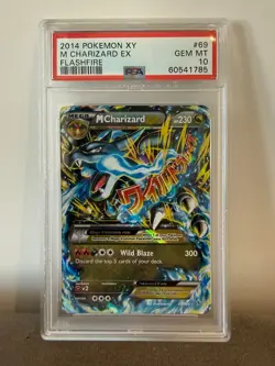 2014 POKEMON XY FLASHFIRE #69 M CHARIZARD EX PSA 10 - Image 1