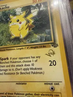 1999 POKEMON JUNGLE 1ST ED W STAMP DUELIST PROMO #60 PIKACHU PSA 8 - Image 2