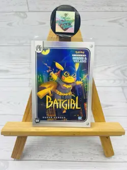 Pikachu as Batgirl Holo Heroes & Villains Flash Edition (Non-Pokemon Fan Art) - Image 1