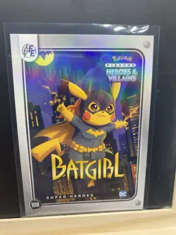 Pikachu as Batgirl Holo Heroes & Villains Flash Edition (Non-Pokemon Fan Art) - Image 5
