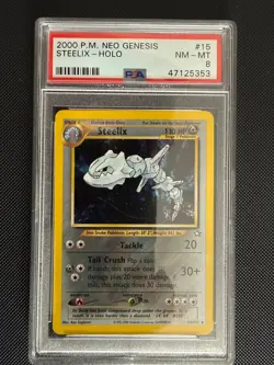 Pokemon 2000 Neo-Genesis - Steelix Holo 15/111 - PSA 8 - Image 1