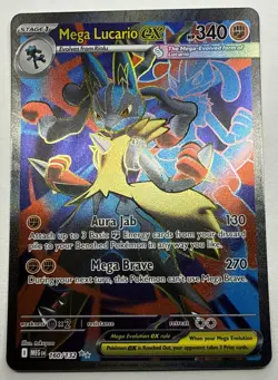 Pokemon TCG Mega Lucario EX 160/132 Ultra Rare Holo NM Mega Evolutions Full Art - Image 2
