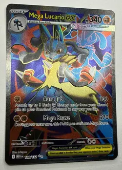 Pokemon TCG Mega Lucario EX 160/132 Ultra Rare Holo NM Mega Evolutions Full Art - Image 3
