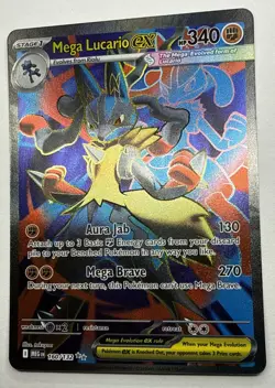 Pokemon TCG Mega Lucario EX 160/132 Ultra Rare Holo NM Mega Evolutions Full Art - Image 4