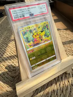 Pokemon Japanese 2022 Pikachu 014/071 Pokeball Reverse Holo PSA 6 - Image 3