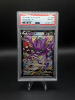 2022 POKEMON SWORD & SHIELD LOST ORIGIN #TG20 FULL ART/CROBAT V PSA 10 - Image 1