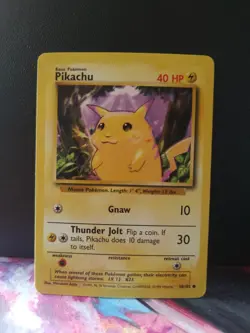 Pikachu 58/102 BASE SET VINTAGE 1999 LP - Image 1