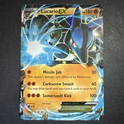Pokemon Lucario EX 54/111 Furious Fists XY LP/NM 2014 - Image 1