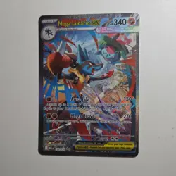 Pokemon TCG Mega Lucario EX Full Art Holo 179/132 Me01 340HP Aura Jab Mega Brave - Image 1