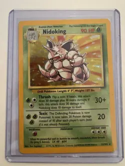 1999 Pokemon Base Set Nidoking 11/102 Holo Rare Wizards of the Coast English - Image 1