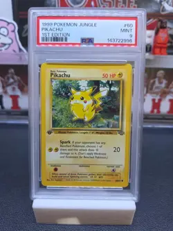 1999 WOTC Pokemon 1st Edition Jungle Pikachu 60/64 PSA 9 MINT - Image 1