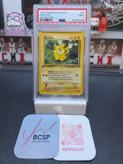1999 WOTC Pokemon 1st Edition Jungle Pikachu 60/64 PSA 9 MINT - Image 3