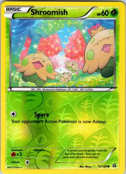 Shroomish 15/160 XY - Primal Clash Pokemon NM/LP Reverse Holo - Image 1