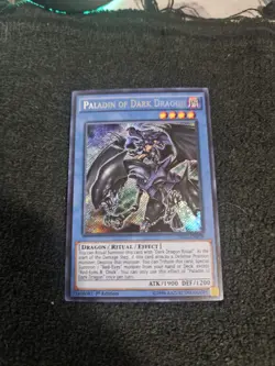 Paladin of Dark Dragon DRL2-EN018 Yu-Gi-Oh Secret Rare 1st Edition LP - Image 1