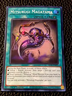 Mitsurugi Magatama ALIN-EN094 Yugioh 1st Edition (New) Super Rare - Image 1