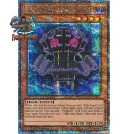 Yugioh! 1x Edge Imp Chain RA04-EN014 Quarter Century Secret Rare 1st Ed NM - Image 1