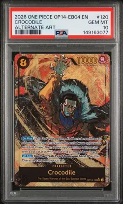 Crocodile OP14-120 Alt Art SEC One Piece Card Game English PSA 10 - Image 1